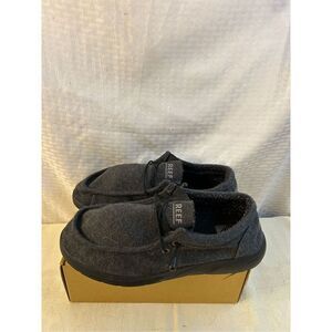 Reef breakwater? cushion coast fleece loafers laces 11.5 gray